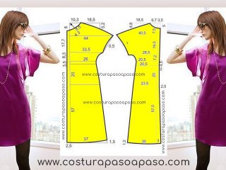 Moldes de vestido casual con mangas triangular - Costura Paso a PasoCostura Paso a Paso Moldes de vestido casual con mangas triangular - Costura Paso a PasoCostura Paso a Paso