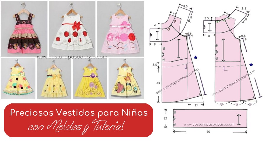 Preciosos Vestidos con Moldes y Tutorial - Costura a PasoCostura Paso a Paso